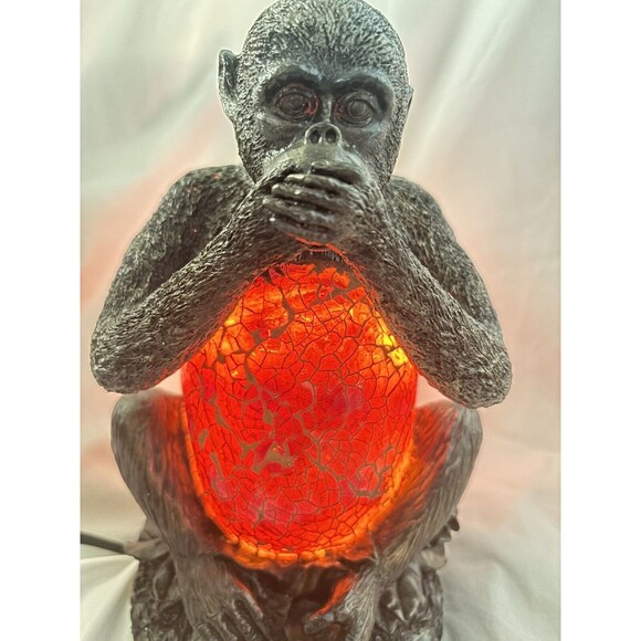 Speak No Evil Unique Monkey Gorilla Accent Lamp Nightlight Brand New (TLS1038C) - Picture 3 of 8